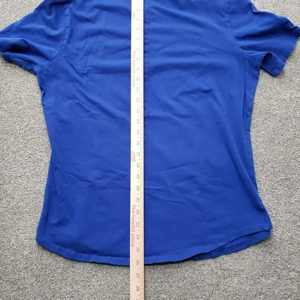 Gymshark Shirt Adult Large Blue Short Sleeve Crew Spell Out Logo Ladies - Picture 7 of 10